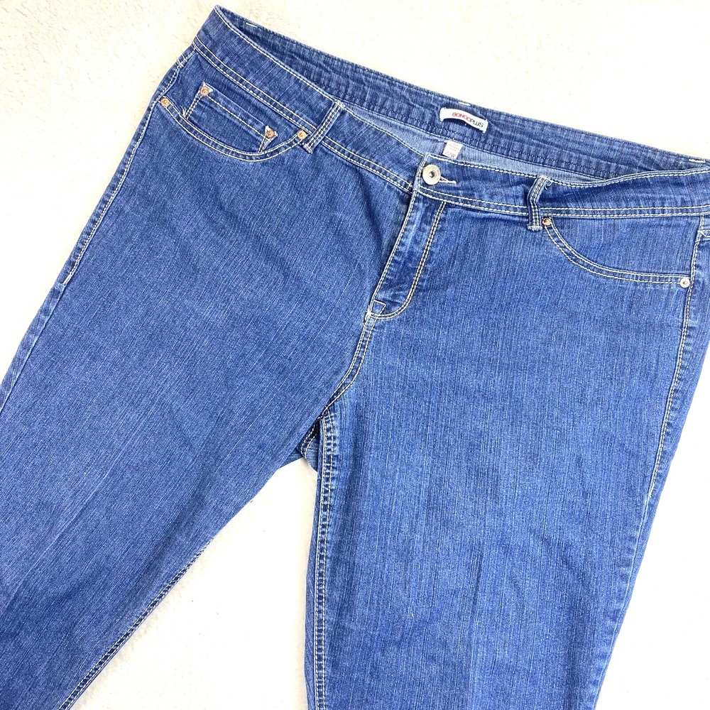Bongo Plus Womens Skinny Jeans High Rise Size 22W Blue Denim Dark Wash Y2K Plus
